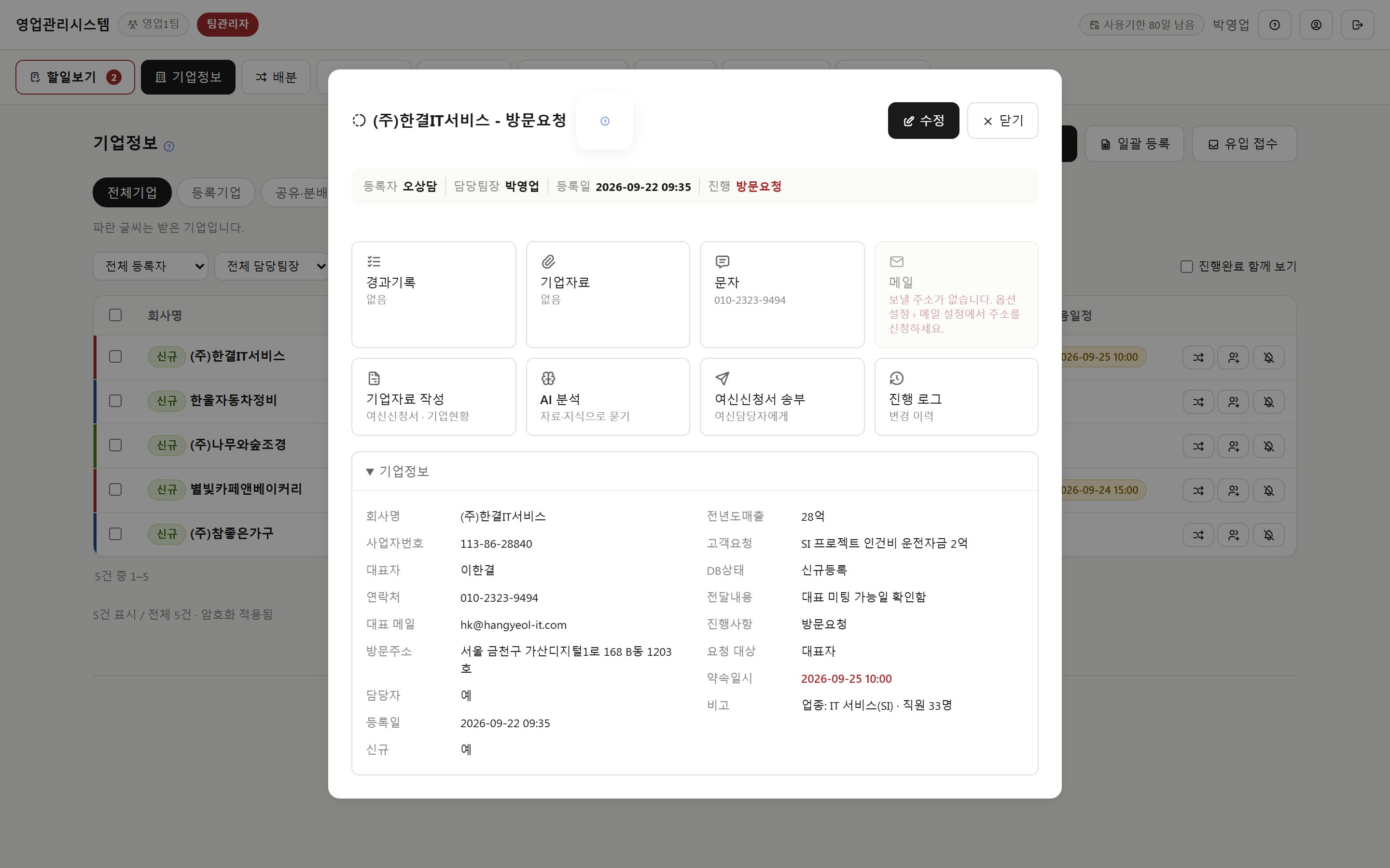 기업 상세